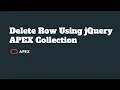 Delete Row Using jQuery Oracle APEX Classic Report