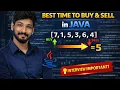 Best Time to Buy and Sell Stock Java Easy Solution DSA