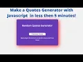 How to make a random quotes generator in Javascript 1