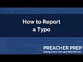 How to Report a Typo
