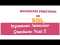 Aggregate Functions in SQL Server