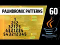 Java 60 Palindromic Patterns with number in Java