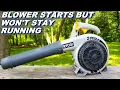 Leaf blower starts but won t stay running finally fixed