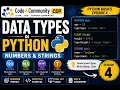 Python Basics Episode 4 Data Types in Python Code4Community CDP