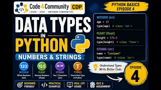 Python Basics Episode 4 Data Types in Python Code4Community CDP