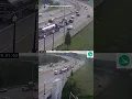 shows a car randomly stopping on an interstate and causing a crash
