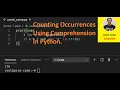 Counting Occurrences Using Comprehension In Python