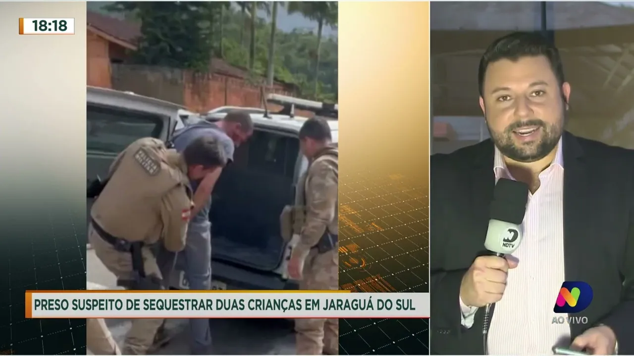 Polícia Militar prende suspeito de sequestrar duas crianças em Jaraguá do Sul
