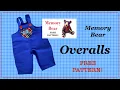 Overalls for Memory Bear FREE PATTERN Full step by step Tutorial with Lisa Pay
