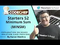 Codechef Starters 52 Minimum Sum MINSM Solution In Hindi Explanation Code Editorial
