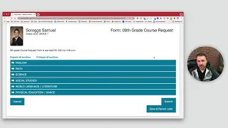 PlusPortals 8th Grade Course Requests
