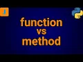 Python Function vs Method
