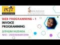 Web Task 34 Program the invoice page