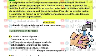 حل فرض اول فرنسية اولى متوسط الفصل الاول Devoir 1 Français 1AM Trimestre 1 الاستاذ سلمان 