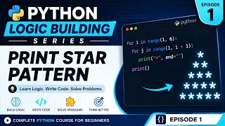 Star Pattern in Python Python Pattern Programs for Beginners Logic Building