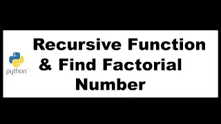 Python Bangla Tutorials 37 Recursive Function Factorial