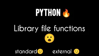 Python Libraries Modules Packages Types of Libraries