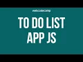 Todo List using HTML CSS JavaScript Todo List in JavaScript