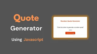 1 Day Qoute Generator 30 JavaScript Projects for Learning