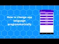 How to change app language programmatically