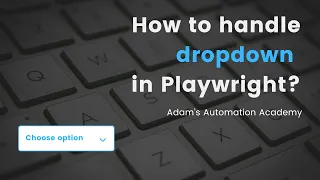 How to handle dropdown in Playwright