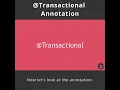 Transactional Annotation with Spring Boot
