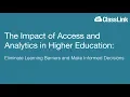 The Impact of Single Sign-On and Analytics in Higher Education
