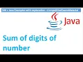 Write a java program to find sum of digits of a number