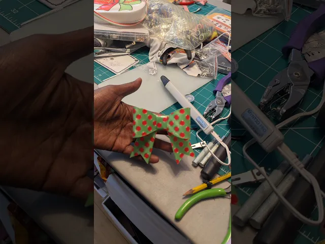 3D Printed Hair Bow for elastic or clips video thumbnail