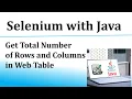 Get Total Number of Rows and Column in Webtable using Selenium Java Handling Webtable in Selenium