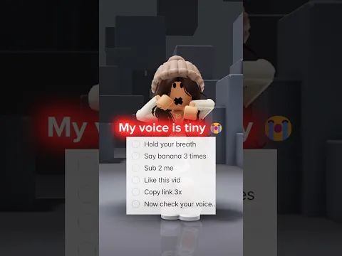 My voice is tiny 😭 #roblox #robloxshorts