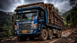6x6 Timber Beast Conquers a Brutal Forest Trail | Extreme Logging Adventure 🌲🔥
