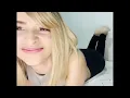 Girl fart in black leather pants