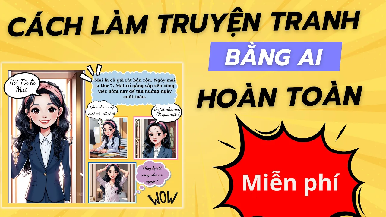 Outline Video cách làm truyện tranh bằng AI