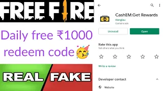 CashEM app real or fake free google play gift card Garena free fire Tech Lover DK