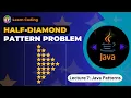 Half-Diamond Pattern in Java Learn Coding