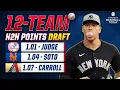 LIVE 12-Team H2H Points Mock Draft Picks Strategy Team Construction Fantasy Baseball Advice