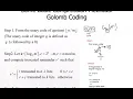 Golomb coding explained with example