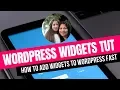 How To Add Widgets To Wordpress Wordpress Widgets Tutorial