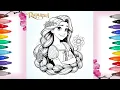 Rapunzel Coloring Page Tangled Disney Princess Rapunzel