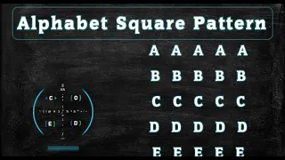 125 Alphabet Square Pattern without any pre-defined method using while loop in Python