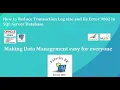 Reduce Transaction Log size and fix Error 9002 in SQL Server database