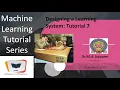 Designing Learning System Tutorial 7 Dr M A Jayaram