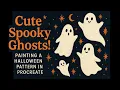 LIVE Painting Cute Spooky Ghosts in Procreate Halloween Pattern Design on iPad