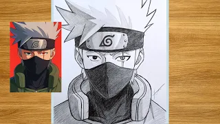 How to draw Kakashi Hatake step by step Anime drawing ideas for beginners