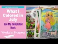 What I Colored in July of 2022 - Adult Coloring Completed Pages