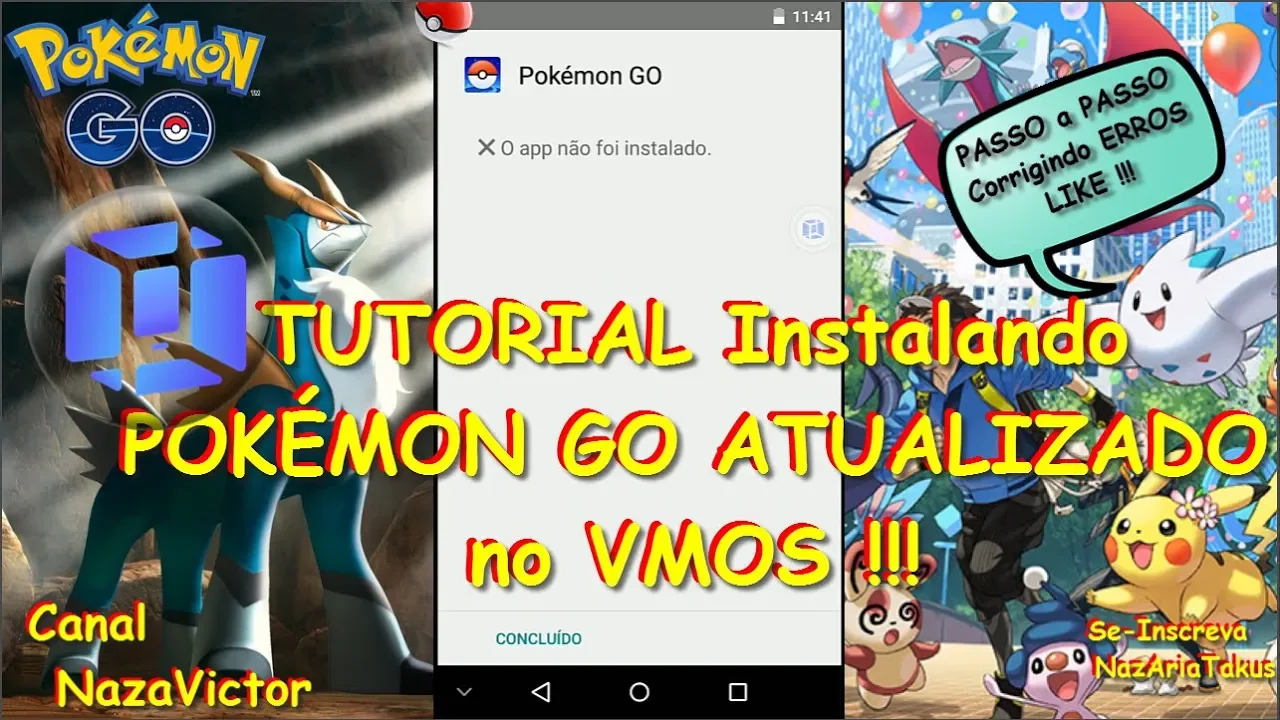 FAKE GPS COM JOYSTICK PARA ANDROID 6 7 8 9 INSTALANDO POKÉMON GO ATUALIZADO NO VMOS SEM ERRO