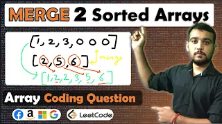 Merge Two Sorted Arrays Without Extra Space Leetcode Problem and Solution
