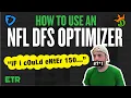How to Use an NFL DFS Optimizer - Tips Tricks Pitfalls to Avoid