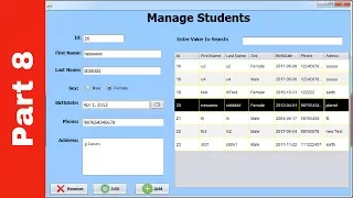 JAVA - Student Information System Project In Java Using NetBeans With Source Code Part 8